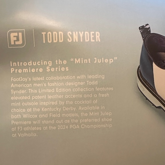 NWT Ltd Edition - FJ x Todd Snyder Men's Mint Julep Premiere Series golf shoes - Picture 14 of 15